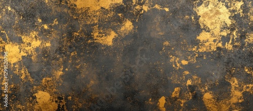 Abstract textured background featuring dark gray and golden hues with a mottled surface, ideal for artistic and elegant designs.