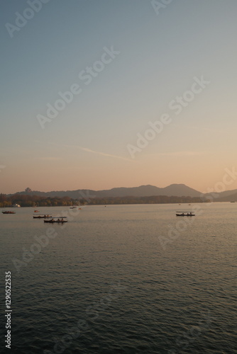 Photography Sunset at Hangzhou, a town near Shanghai