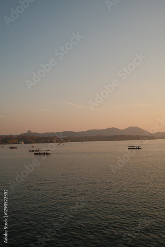 Photography Sunset at Hangzhou, a town near Shanghai