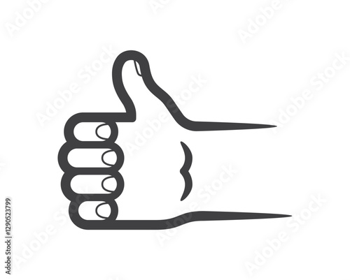 Vector hand symbol. OK gesture. Isolated on white background.