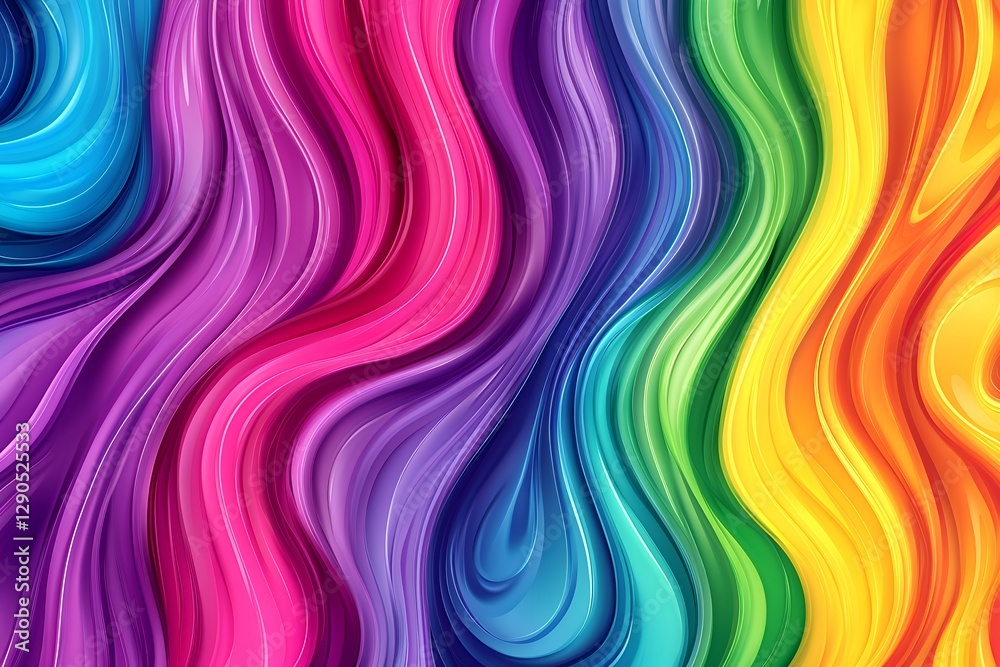 Vibrant multicolored abstract wavy pattern with bold flowing lines Vibrant multicolored abstract wavy pattern with bold flowing lines