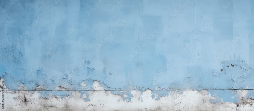Textured blue concrete wall with peeling white paint at the bottom, showing wear and damage, suitable for backgrounds or urban themes. Textured blue concrete wall with peeling white paint at the bottom, showing wear and damage, suitable for backgrounds or urban themes.