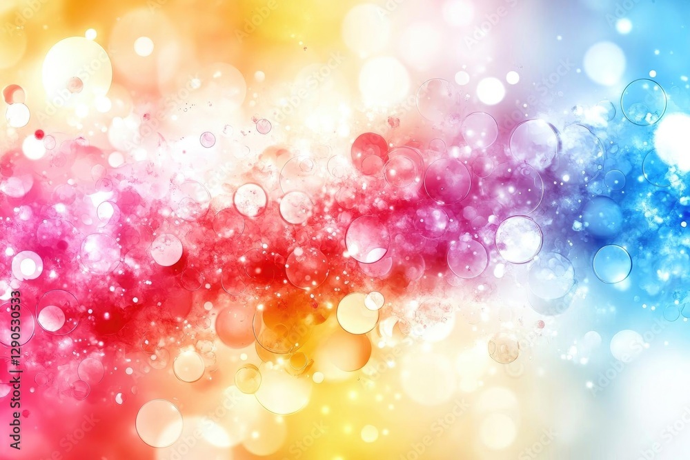 Vibrant Bubbles: Abstract Art with Color & Light Effects Vibrant Bubbles: Abstract Art with Color & Light Effects