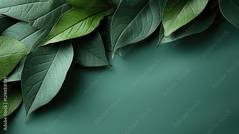 Obraz premium Organic Green Rough Texture Wide Banner Image