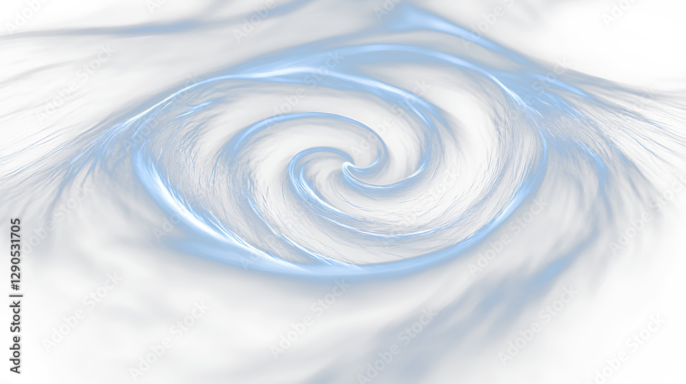 a spiral of blue and white light
