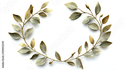 Wreath vector heraldic wreathed flaurel frame and herald wreathed decoration with wreathen olive leaves illustration set of heraldry branch award isolated on white background photo