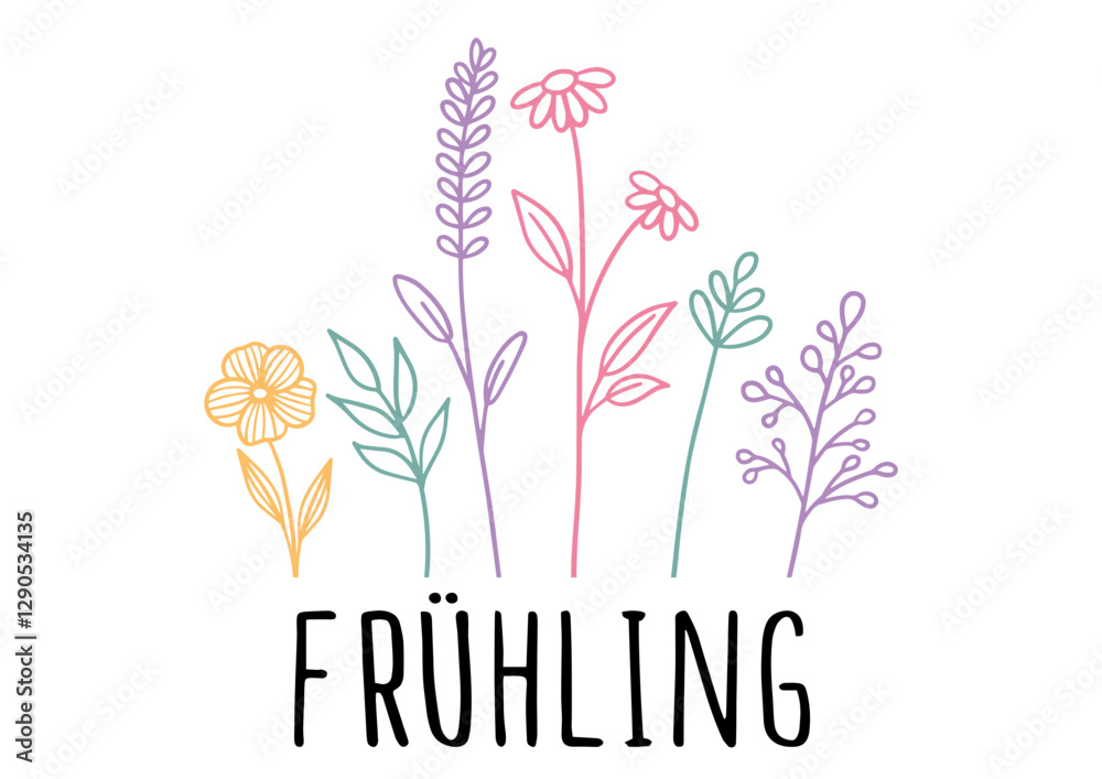Frühling Blumen Sträucher