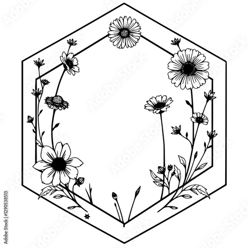 Daisies, a floral frame