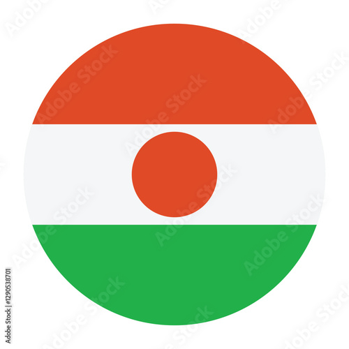 Niger flag circle icon vector illustration Free Download Niger flag circle icon vector illustration - GFXLoad