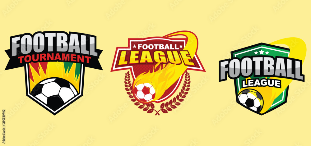 Obraz premium Football logo bundle