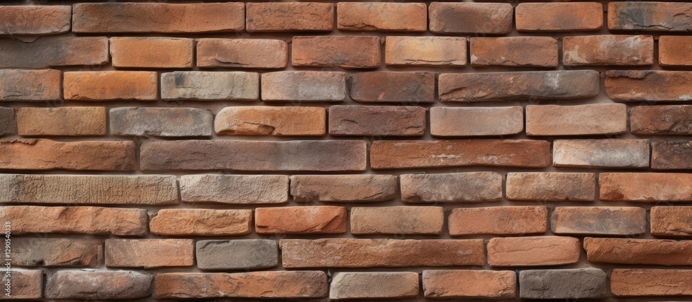 Textured brick wall background with a mix of orange, brown, and gray bricks arranged in a uniform horizontal pattern. Perfect for architecture design. Textured brick wall background with a mix of orange, brown, and gray bricks arranged in a uniform horizontal pattern. Perfect for architecture design.