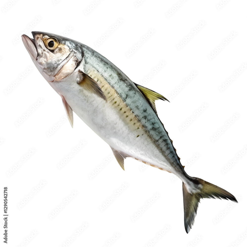 Obraz premium transparent background Pacific Mackerel: Fish Image