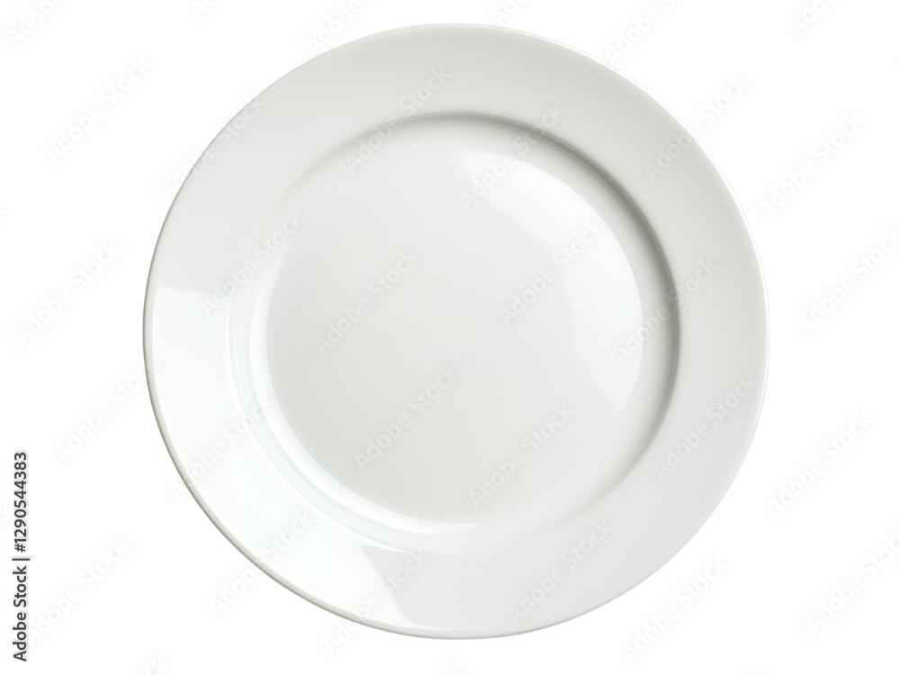 A Pristine White Dinner Plate Studio Shot Ready for Culinary Delights A Pristine White Dinner Plate Studio Shot Ready for Culinary Delights
