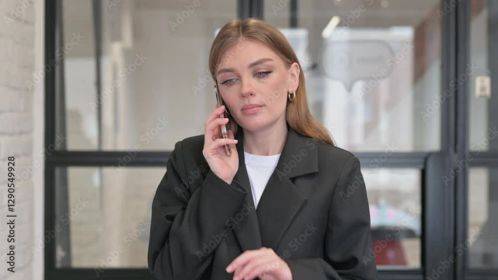 Portrait of Young Businesswoman Talking on phone Portrait of Young Businesswoman Talking on phone