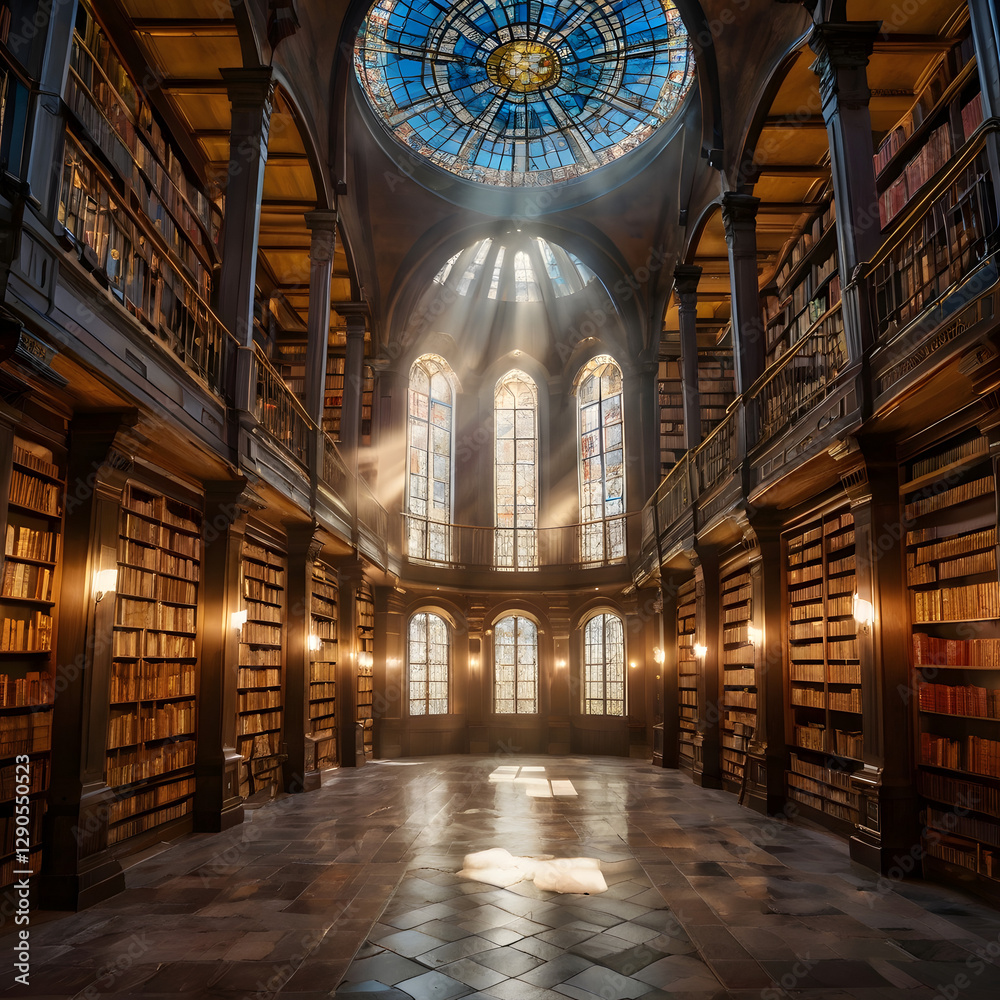 Fototapeta premium Floating Library of the Sky