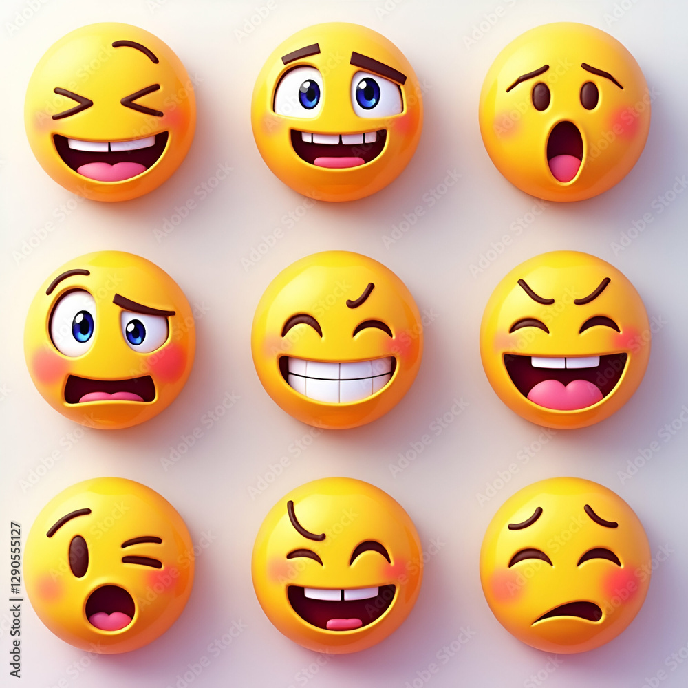 Face emojis with different emotions