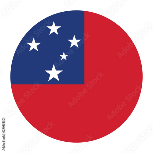 Free Download Samoa flag circle icon vector illustration - GFXLoad