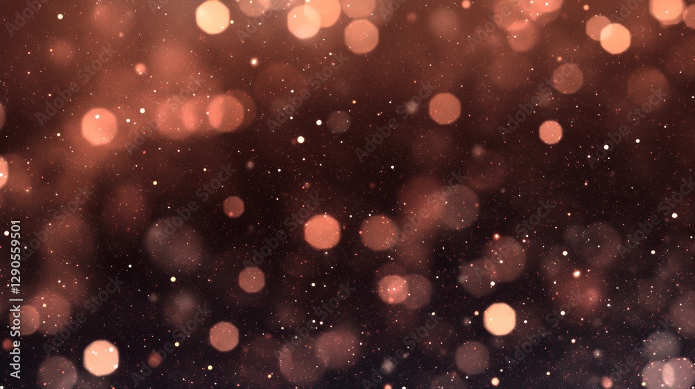 70.A sparkling rose gold glitter texture with out-of-focus twinkling lights in soft hues, creating depth and a sophisticated holiday atmosphere.