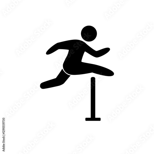 Hurdle Race Running Icon