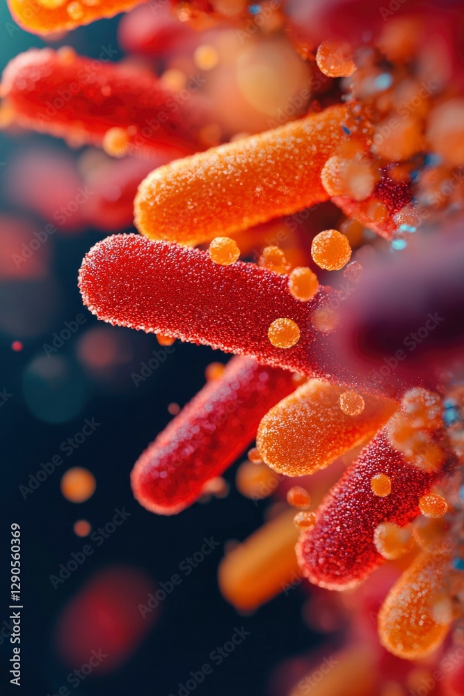 Microscopic view of bacteria/cells suspended in liquid. Research or medical use Microscopic view of bacteria/cells suspended in liquid. Research or medical use
