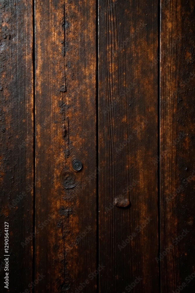 Dark brown wood grain, heavily distressed, aged texture, timber, brown Dark brown wood grain, heavily distressed, aged texture, timber, brown