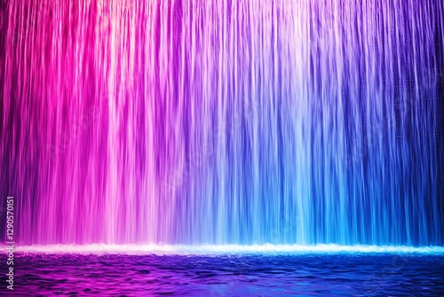 Colorful Waterfall in Motion