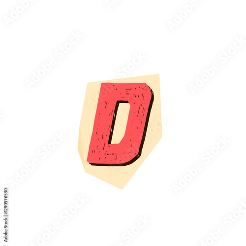 Alphabet Cut Out Ransom Letter D