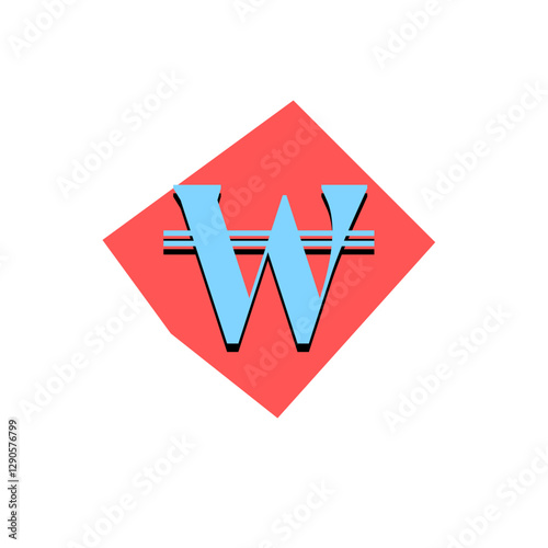 Alphabet Cut Out Ransom Letter W