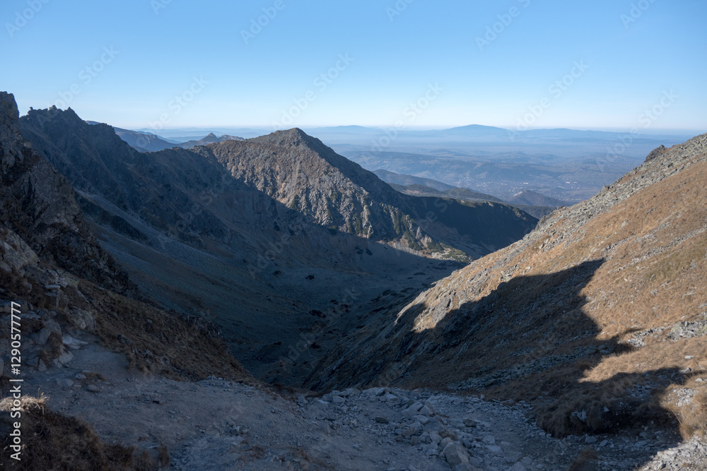 Landscape of high mountains, Tatra Mountains.