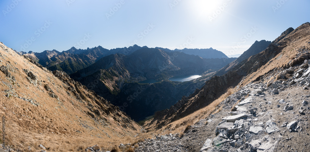 Landscape of high mountains, Tatra Mountains.