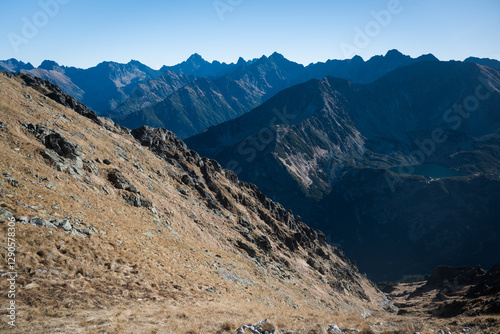 Obraz na płótnie Landscape of high mountains, Tatra Mountains.
w salonie