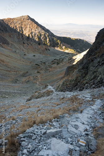 Landscape of high mountains, Tatra Mountains.

