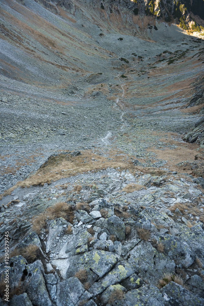 Landscape of high mountains, Tatra Mountains.
