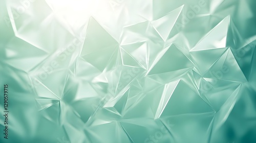 Abstract Geometric Patterns in Light Aqua Tones Creating a Modern Atmosphere