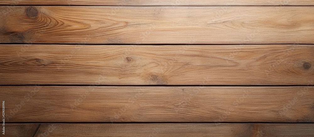 Fototapeta premium Natural wooden surface with warm, rustic appearance, showcasing grain and texture of wood. Ideal for backgrounds or design elements