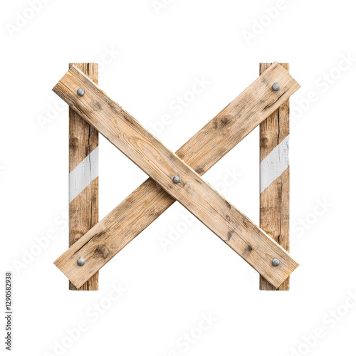 Isolated barricade on a white background. PNG