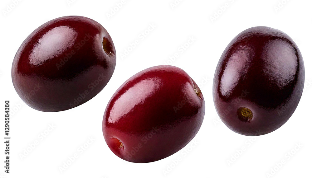 Freigestellte Kalamata Oliven: Dunkelviolett, mandelförmig und aromatisch, ideal für Salate, Antipasti und mediterrane Gerichte aus Griechenland
Freigestellte Kalamata Oliven: Dunkelviolett, mandelförmig und aromatisch, ideal für Salate, Antipasti und mediterrane Gerichte aus Griechenland