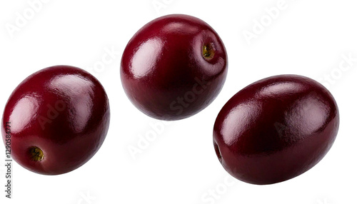 Freigestellte Kalamata Oliven: Dunkelviolett, mandelförmig und aromatisch, ideal für Salate, Antipasti und mediterrane Gerichte aus Griechenland
