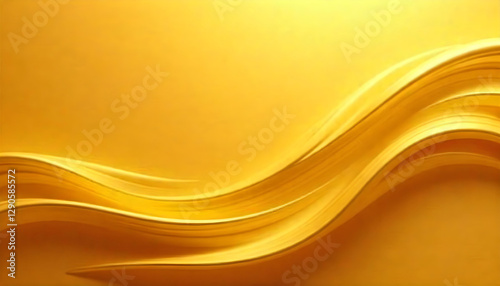 Golden Abstract Waves Backgound