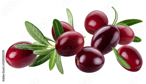 Freigestellte Kalamata Oliven: Dunkelviolett, mandelförmig und aromatisch, ideal für Salate, Antipasti und mediterrane Gerichte aus Griechenland
