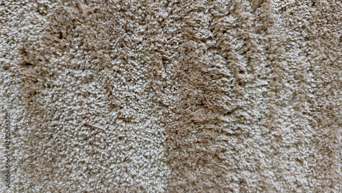 Bild auf Leinwand Close-up of a clean, new and fluffy faux fur carpet surface.