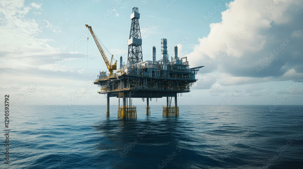Oil extraction platform vector illustration Oil extraction platform vector illustration