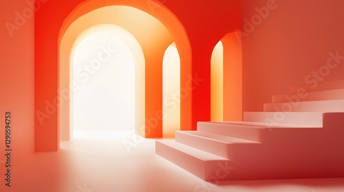 Orange Archway Staircase Co...