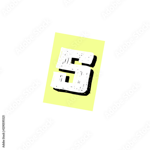 Alphabet Cut Out Ransom Number 5