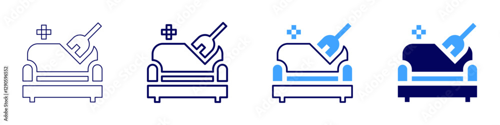 Cleaning industry icon in 4 different styles. Thin Line, Line, Bold Line, Duotone. Duotone style. Editable stroke