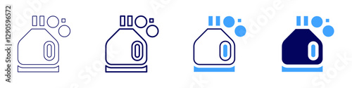 Cleaning industrial spaces icon in 4 different styles. Thin Line, Line, Bold Line, Duotone. Duotone style. Editable stroke