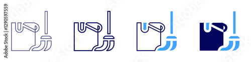 Cleaning surfaces safely icon in 4 different styles. Thin Line, Line, Bold Line, Duotone. Duotone style. Editable stroke