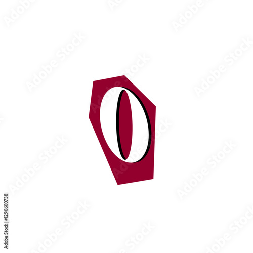 Alphabet Cut Out Ransom Number 0