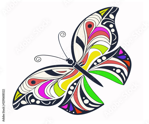 butterfly on white background