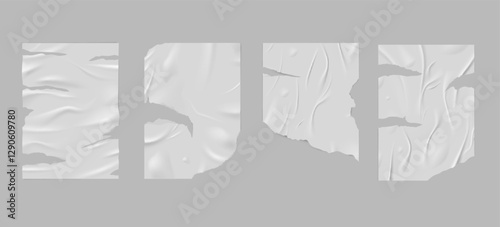 A set of torn paper.